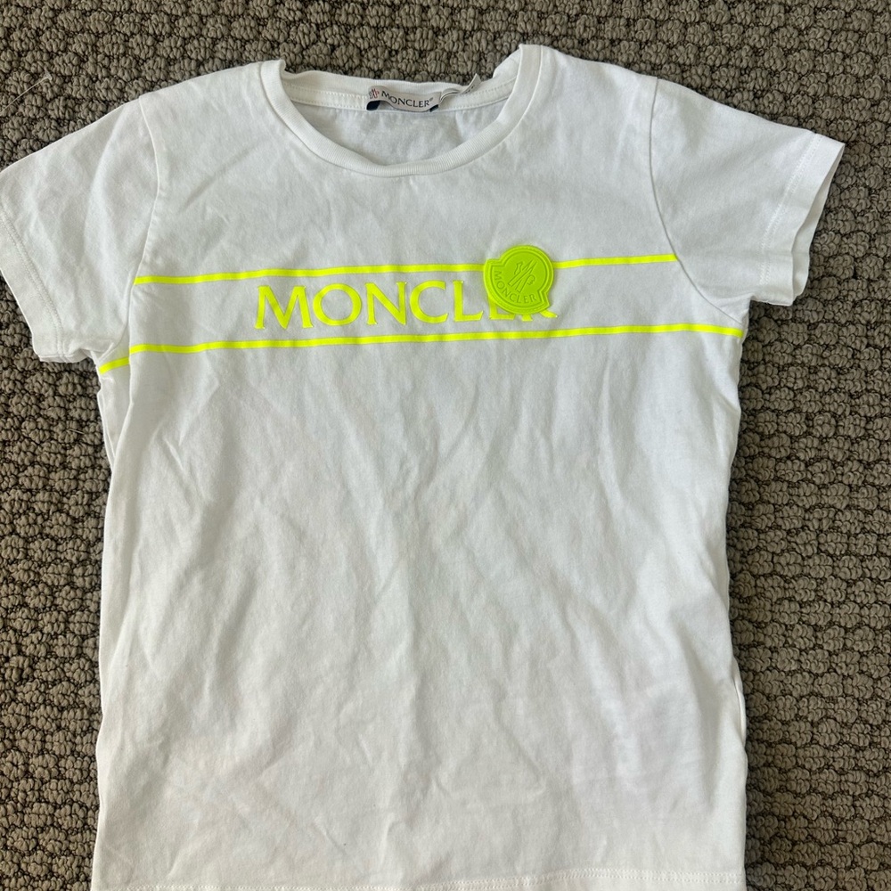 Moncler kids shirt size 8 only had one use of wear!